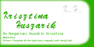 krisztina huszarik business card